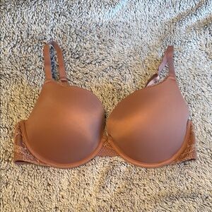 Pink Mauve Push Up Bra with Lace